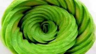 How It's Made Avocado Rose | Fruit Carving Garnish | Party Garnishing