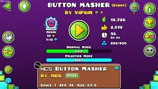 EVENT LEVEL #12: Button Masher by Viprin & more - Geometry Dash [2.207] (15th new code&7th gold key)