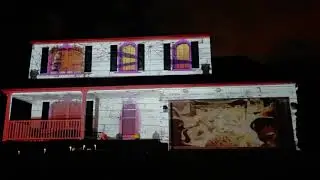 Addams Family Halloween Projection Mapping