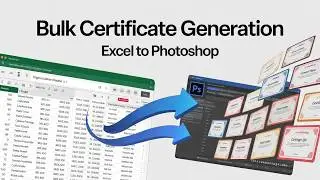 Create 1000+ Certificates Automatically Using Excel & Photoshop