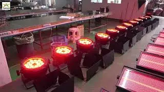 TIPTOP 18x3W RGB 3IN1 Color Waterproof Led Par Light Fan Cooling Barndoor With Smooth Dimmer TP-P122