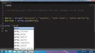 PHP array pop Function