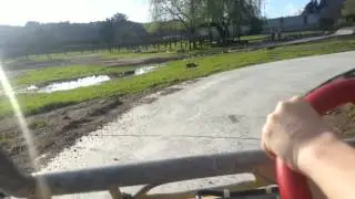 Testing the new go kart track at Finlay Park Adventure camp