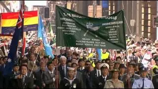 Gurkhas on ANZAC day march, Sydney 2013
