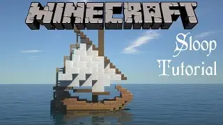 Minecraft Tutorial: How to Make a Fishing Boat/Ship (Sloop)