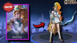 MIYA MOON GOD SKIN | MIYA 5TH ANNIVERSARY SKIN | MIYA NEW SKIN | MOBILE LEGENDS BANG: BANG