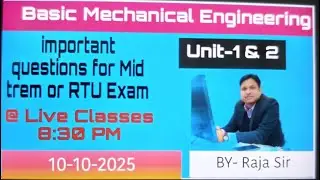 Important questions of BME for Mid term & RTU Exam I unit 1 & 2