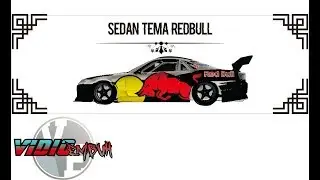 VARIASI STICKER MOBIL SEDAN TEMA REDBULL