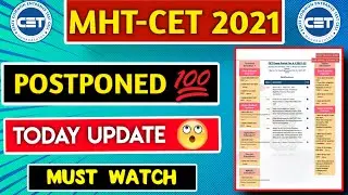 MHT-CET 2021 Postponed 💯 || Form Edit Option Problem Solve ||