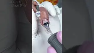 Liquid gel builder application 🤍🩷 #simplenails #nailtutorial #naturalnails #nailinspo