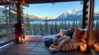 Cozy Winter Ambience 🌨️ Snowy Terrace & Relaxing Sounds | 777