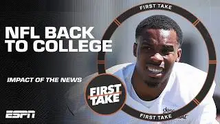 WILD WEST WORLD 😮 Impact of allowing athletes signed to NFL teams to return to college | First Take