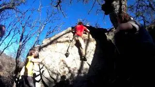 Escalada en Pedrajas Soria, bloque 