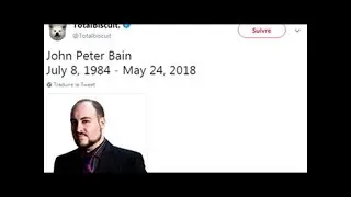 Le Youtubeur jeux vid&eacute;o John Peter Bain, alias Totalbiscuit, est d&eacute;c&eacute;d&eacute;