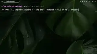 Agent Mode in Warp AI: Find rust implementations of a trait