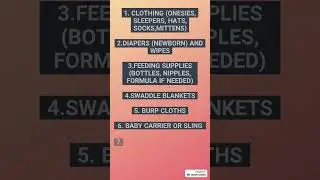 Baby shopping list