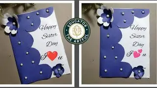Sister's Day Card Making &bull; how to make sisters day card &bull; sister day card &bull; handmade sister day card