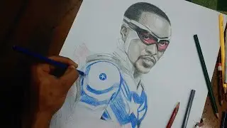 Captain America Drawing || Anthony Mackie || Brave New World || New Drawing