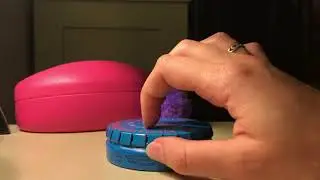 ASMR rhythmic tapping, evolving patterns, slow and fast on a metal tin