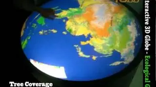 Multi-touch Round Table - Interactive Virtual 3D Globe - Eco Earth