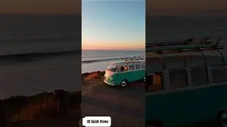 Cliff road + surf van = freedom in 15 seconds. 🌊🚐