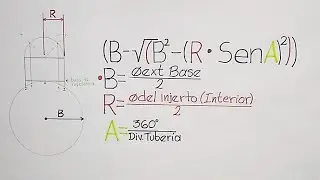 Intersección entre Tuberías a 90° (Boca de Pescado) Con Fórmula