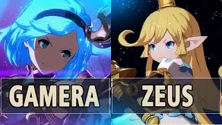 GBVSR: Gamera (Djeeta) Vs Zeus (Charlotta) | High Level Gameplay.