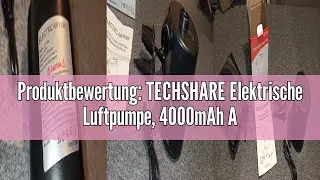 Review TECHSHARE Elektrische luchtpomp, 4000 mAh accu, elektrische pomp met 3 sproeiers voor luchtma