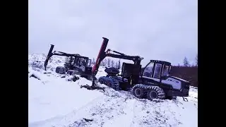 2x Logset 8F &bull; 1x Ponsse Buffalo &bull; Forstunternehmen Kr&uuml;ger &bull; Forwarder