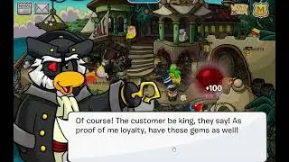 Club Penguin Journey Pirate Party how to get to Dinosaur Island and Gem location