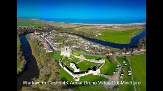 Warkworth Castle - 4k Aerial Video Drone Video DJI Mini3 Pro