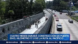 ¡Precaución! Tránsito complicado en Villa Nueva por desmontaje de puente en el kilómetro 17.5