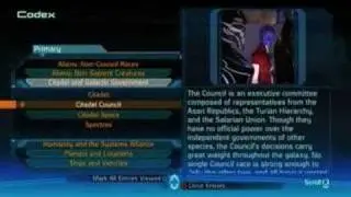 Mass Effect In Game Menus