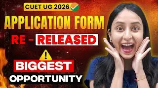 NTA Big Update: CUET UG 2026 Registration Forms Re-released🔥 #update #cuet #neet #cuet2026 #news