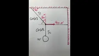How to find the weight of a hanging object in equilibrium