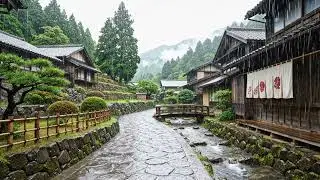 🌧️Japanese Mountain Village Rain | Peaceful Rural Ambience for Sleep | 6 Hours 4K