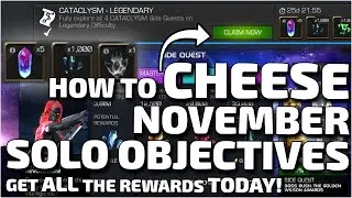 How to CHEESE November solo objectives! Get ALL the rewards TODAY! Marvel Contest of Champions