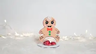 Candy holder I Gingerbread BOY cookie DIY paper Christmas ornament SVG | Gingerbread family