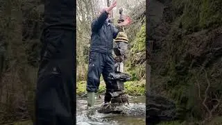 River Balance Strathcarron.Scottish Highland adventures.  #stonebalancing #nature #artinstallation
