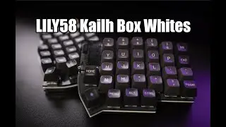 LILY58 Split Keyboard Kailh Box White Clicky Switches Sound Test
