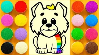 Sand painting Dog for kids and toddlers