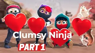 Clumsy Ninja Game App Gameplay Walkthrough  Level 1-10 iOS, Android HD Tutorial Hack ending  glitch