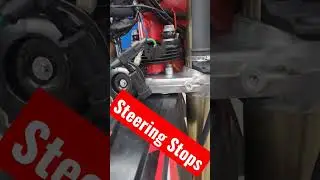 updated steering stops #custommotorcycle #motorcycle #adventure