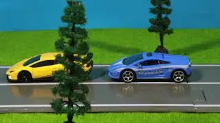 Lamborghini Police Chase Stop Motion