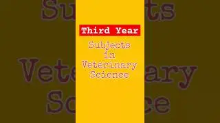 Subjects in Veterinary Science| Third year subjects| Veterinary Science #bvsc #veterinarydoctor