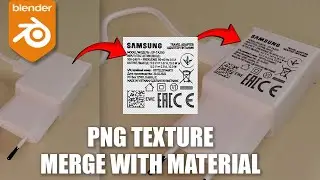 Blender Tutorial: Import a transparent PNG Texture and Merge with Material Shader