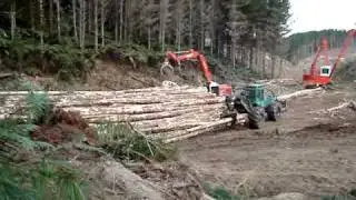 Cable yarding operation
