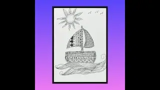 How to draw Boat Mandala art Drawing/mandala art design/How to draw boat mandala Drawing /mandalaart