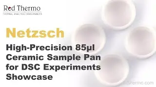 High-Precision 85&mu;l Ceramic Sample Pan Showcase for DSC Experiments丨Red Thermo