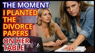 The moment I planted the divorce papers on her lover's table